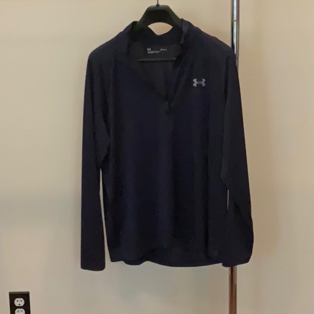Under Armour Navy Long Sleeve Half-Zip Shirt